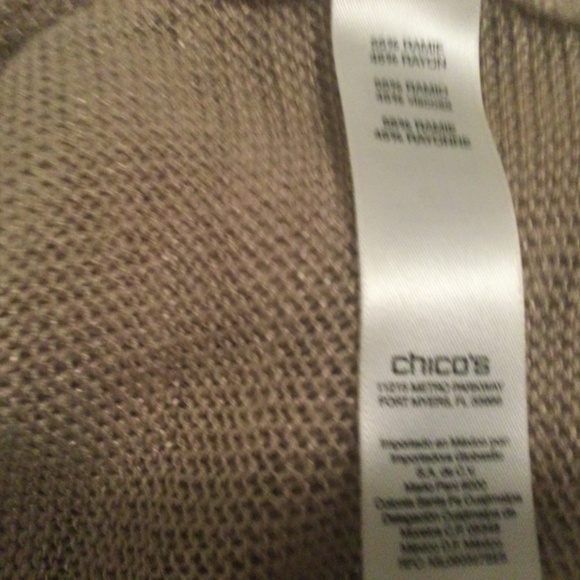 Drape cardigan sweater from Chico’s. Size large. Beige/Gold. - Picture 4 of 4